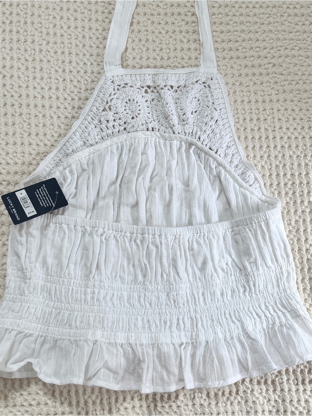 Lucky Brand White Crochet Halter Top - Picture 4 of 9